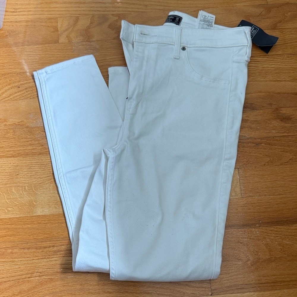 Abercrombie & Fitch Simone High Rise Jean Legging White Skinny 30 10S New Tags